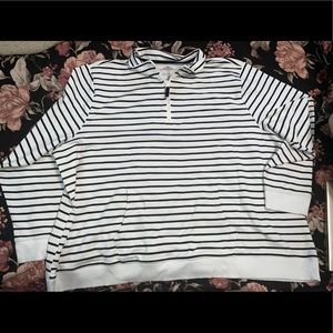 NWT - JCPenny Black and White Striped Pullover